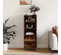 Berkfield Highboard Smoked Oak 40X36X110 Cm Engineered Wood