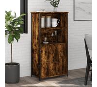 Berkfield Highboard Smoked Oak 62X36X121.5 Cm Engineered Wood