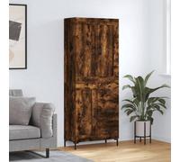 Berkfield Highboard Smoked Oak 69.5X34X180 Cm Engineered Wood