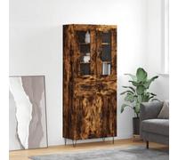 Berkfield Highboard Smoked Oak 69.5X34X180 Cm Engineered Wood