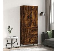 Berkfield Highboard Smoked Oak 69.5X34X180 Cm Engineered Wood
