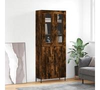 Berkfield Highboard Smoked Oak 69.5X34X180 Cm Engineered Wood