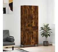 Berkfield Highboard Smoked Oak 69.5X34X180 Cm Engineered Wood
