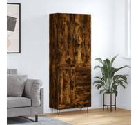 Berkfield Highboard Smoked Oak 69.5X34X180 Cm Engineered Wood
