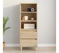 Berkfield Highboard Sonoma Oak 40X36X110 Cm Engineered Wood