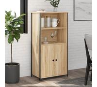 Berkfield Highboard Sonoma Oak 62X36X121.5 Cm Engineered Wood