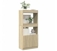 Berkfield Highboard Sonoma Oak 63X33X140 Cm Engineered Wood