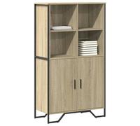 Berkfield Highboard Sonoma Oak 79.5X35.5X137.5 Cm Engineered Wood