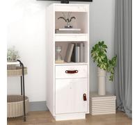 Berkfield Highboard White 34X40X108,5 Cm Solid Wood Pine