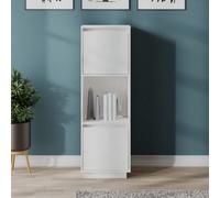 Berkfield Highboard White 38X35X117 Cm Solid Wood Pine