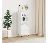 Berkfield Highboard White 40X36X110 Cm Engineered Wood