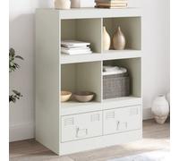 Berkfield Highboard White 67X39X95 Cm Steel