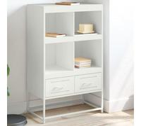 Berkfield Highboard White 68.5X39X111.5 Cm Steel