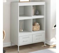 Berkfield Highboard White 68X39X101.5 Cm Steel