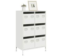 Berkfield Highboard White 68X39X101.5 Cm Steel