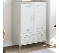 Berkfield Highboard White 68X39X101.5 Cm Steel