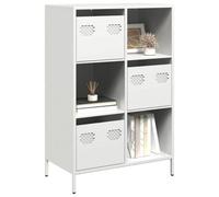 Berkfield Highboard White 68X39X103.5 Cm Steel