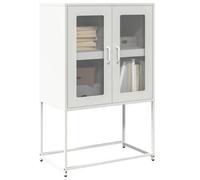 Berkfield Highboard White 68X39X107 Cm Steel