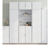 Berkfield Highboard White 70X42.5X185 Cm Engineered Wood