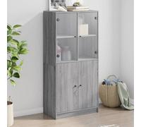 Berkfield Highboard With Doors Grey Sonoma 68X37X142 Cm Engineered Wood