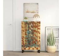 Berkfield Highboard With Drawer 60X33X100 Cm Solid Wood Reclaimed&iron