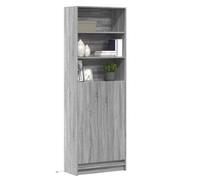 Berkfield Highboard With Led Grey Sonoma 69X32.5X200 Cm Engineered Wood