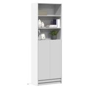 Berkfield Highboard With Led White 69X32.5X200 Cm Engineered Wood