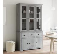 Berkfield Highborad "bodo" Grey 115.5X43X200.5 Cm Solid Wood Pine