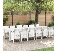 Berkfield Home 13 Piece Garden Dining Set White Poly Rattan Berkfield Home White