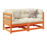 Berkfield Home 2 Piece Garden Sofa Set Wax Brown Solid Wood Pine Berkfield Home Brown