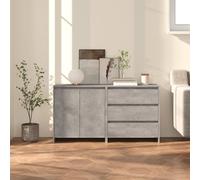 Berkfield Home 2 Piece Sideboard Concrete Grey Engineered Wood Berkfield Home Grey