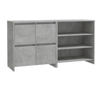 Berkfield Home 2 Piece Sideboard Concrete Grey Engineered Wood Berkfield Home Grey