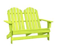 Berkfield Home 2-Seater Garden Adirondack Chair Solid Fir Wood Green Berkfield Home Green