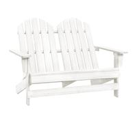 Berkfield Home 2-Seater Garden Adirondack Chair Solid Fir Wood White Berkfield Home White