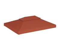 Berkfield Home 2-Tier Gazebo Top Cover 310 g/m ² 4x3 m Terracotta Berkfield Home Terracotta