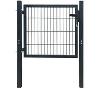 Berkfield Home 2D Fence Gate (Single) Anthracite Grey 106 x 130 cm Berkfield Home Grey 106 x 130 cm