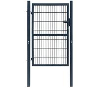 Berkfield Home 2D Fence Gate (Single) Anthracite Grey 106 x 190 cm Berkfield Home Grey 106 x 190 cm