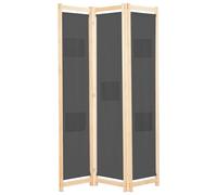 Berkfield Home 3-Panel Room Divider Grey 120x170x4 cm Fabric | Size: 120 x 170 x 4 cm Berkfield Home Grey 120 x 170 x 4 cm
