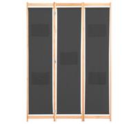 Berkfield Home 3-Panel Room Divider Grey 120x170x4 cm Fabric | Size: 120 x 170 x 4 cm Berkfield Home Grey 120 x 170 x 4 cm