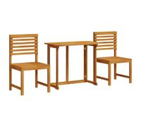 Berkfield Home 3-Piece Garden Bistro Set - Solid Acacia Wood in Brown Berkfield Home Brown