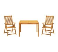 Berkfield Home 3 Piece Garden Dining Set Solid Wood Acacia in Brown Berkfield Home Brown
