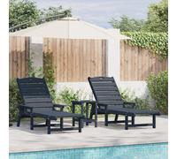 Berkfield Home 3 Piece Garden Lounge Set Navy Blue HDPE Berkfield Home Navy