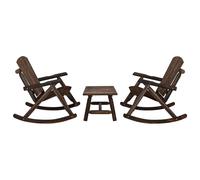 Berkfield Home 3 Piece Garden Lounge Set Solid Wood Spruce in Brown Berkfield Home Brown