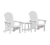 Berkfield Home 3 Piece Garden Lounge Set White HDPE Berkfield Home White