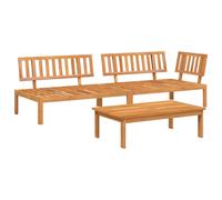 Berkfield Home 3 Piece Garden Pallet Sofa Set Solid Wood Acacia in Brown Berkfield Home Brown