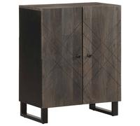 Berkfield Home 3 Piece Sideboards Black 60x33x75 cm Solid Wood Mango in Dark Grey | Size: 60 x 33 x 75 cm Berkfield Home Dark Grey 60 x 33 x 75 cm