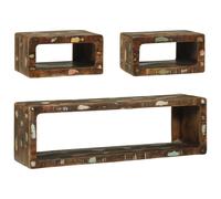 Berkfield Home 3 Piece TV Cabinet Set Multicolour Solid Wood Reclaimed in Brown Berkfield Home Brown