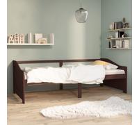 Berkfield Home 3-Seater Day Bed Dark Brown Solid Pinewood 90x200 cm Berkfield Home Brown 90x200 cm