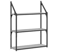 Berkfield Home 3-Tier Wall Shelf Grey Sonoma 60x21x78.5 cm Engineered Wood Berkfield Home Grey 60x21x78.5 cm