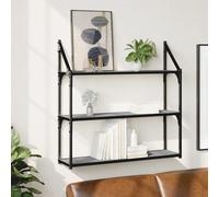 Berkfield Home 3-Tier Wall Shelf Grey Sonoma 80x21x78.5 cm Engineered Wood Berkfield Home Grey 80x21x78.5 cm